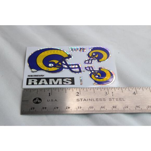 Vintage 1993 Vending Machine Team NFL Los Angeles Rams Sticker Prism - Picture 2 of 4